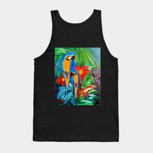 Two parrots in the jungle Tank Top